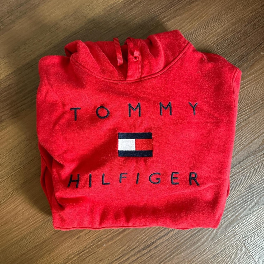 SOLD 🔴 Red Tommy Hilfiger Hoodie